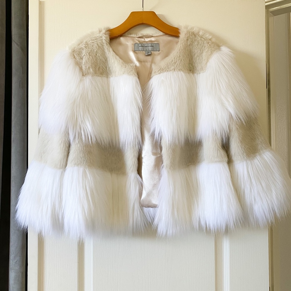 Marc New York Andrew Marc faux fur coat jacket NWOT medium